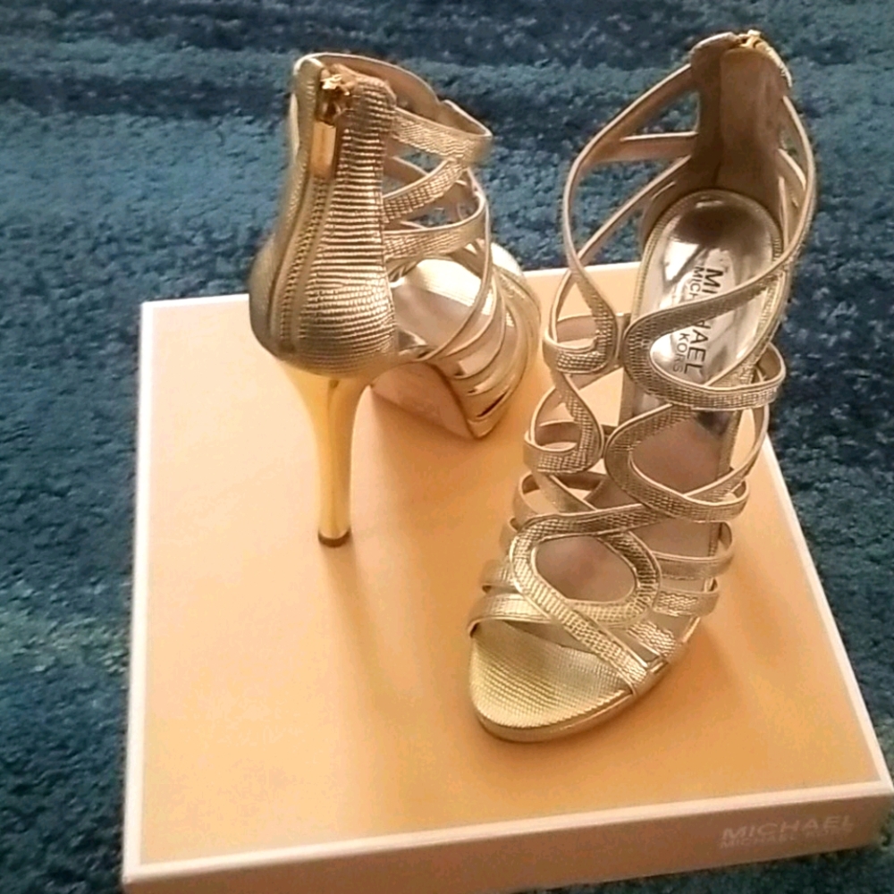 Micheal Korhs Gold Heels